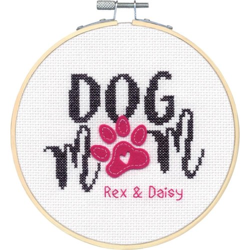 (image for) Round Dog Mom Counted Cross Stitch Kit